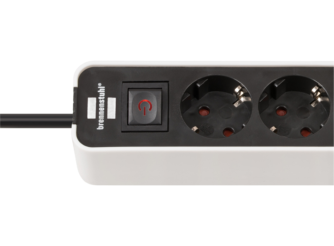 Brennenstuhl Ecolor stekkerdoos met 2 USB-C laadaansluitingen - white