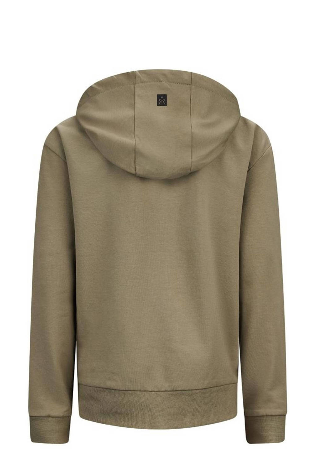 Retour Jeans sweatvest Charlie met printopdruk licht armygroen