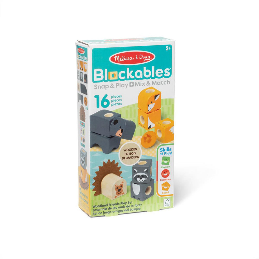 Køb Melissa & Doug Multifarvet Blockables Playset Skovens Dyr 16Pcs