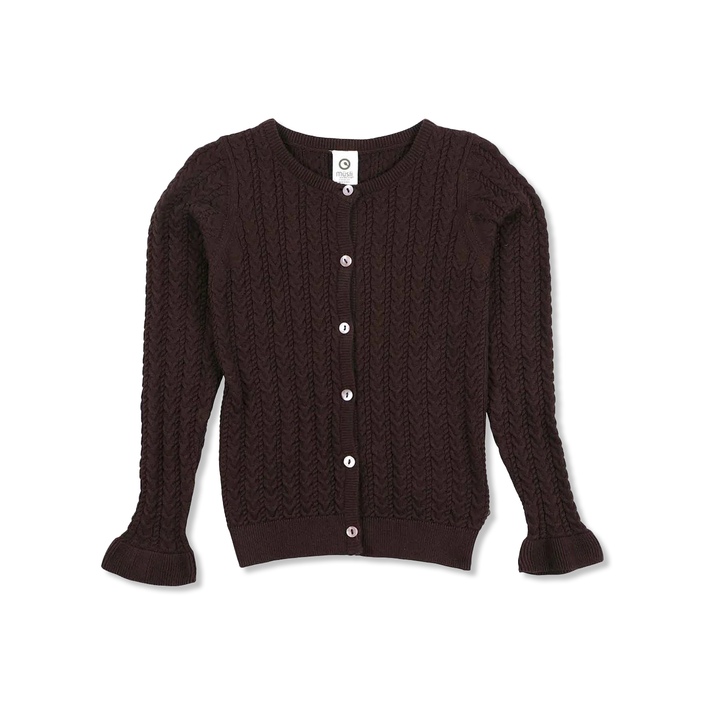 Knit frill cardigan