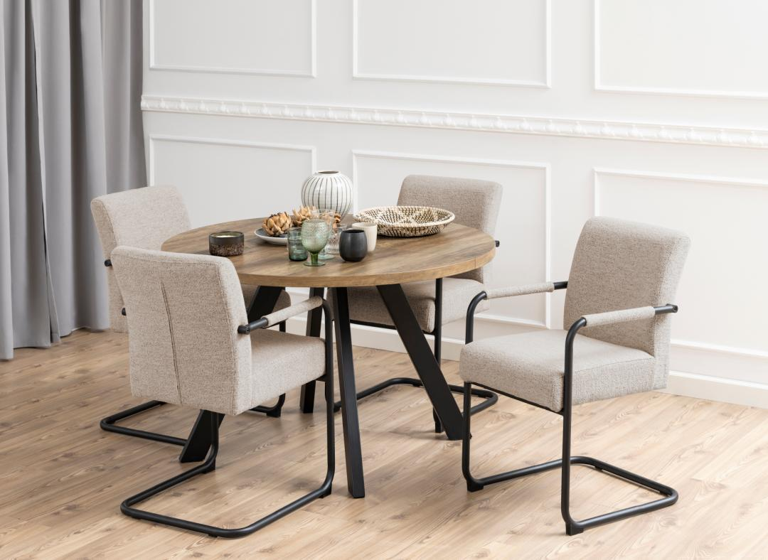 Fyn Eetkamerstoel - Set van 2 - Beige