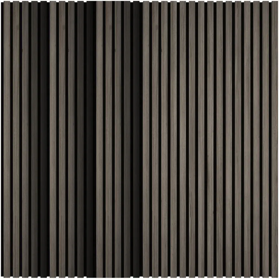tectake Akoestische panelen Sonic Wall houtlook, Eiken Grijs