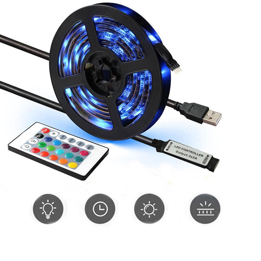 (5m) 300 LED's Licht Streifen Leiste RGB Lampen Lichterkette TV Hintergrundbeleuchtung IP65   Fernbedienung