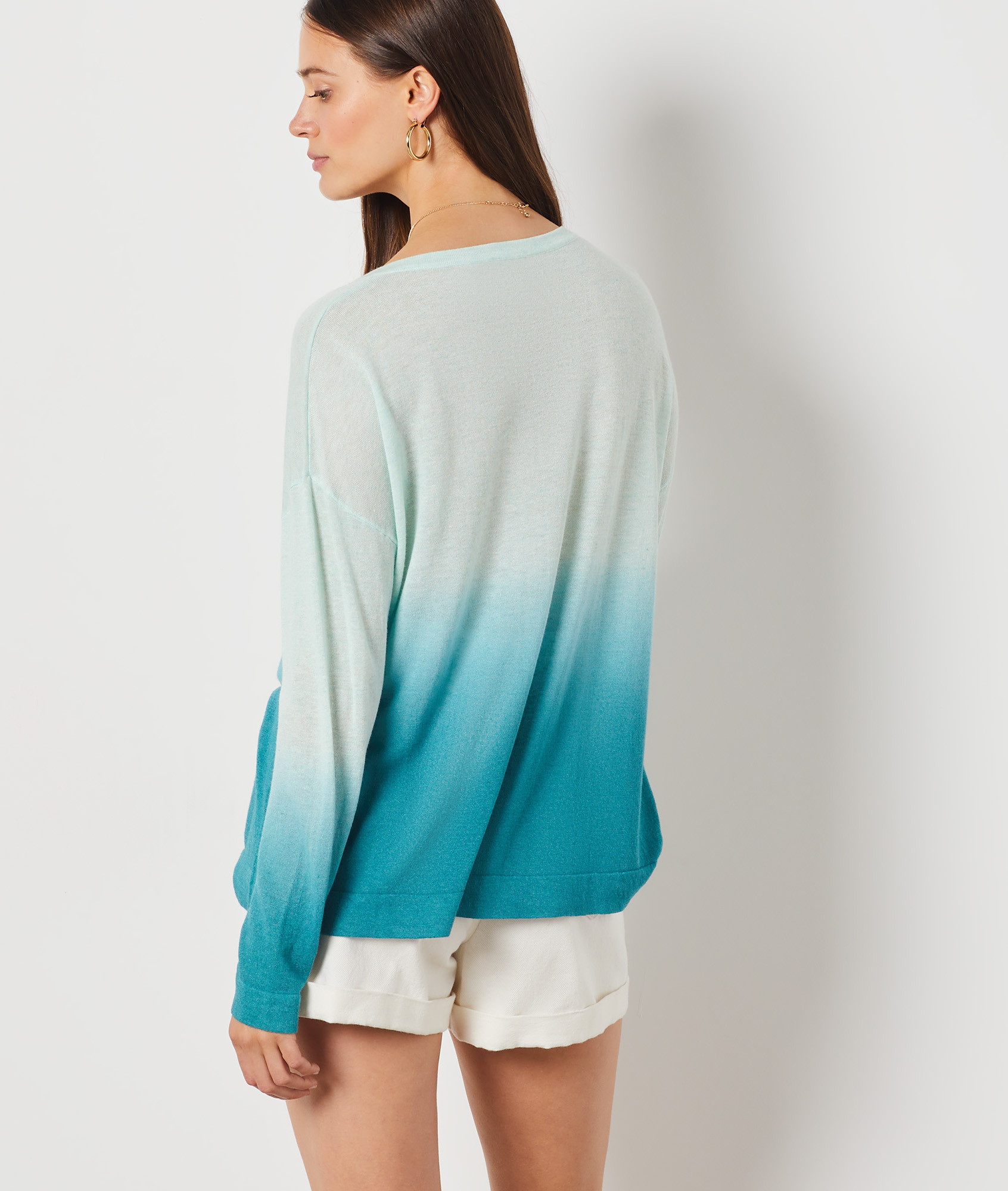 Pull en maille col V
