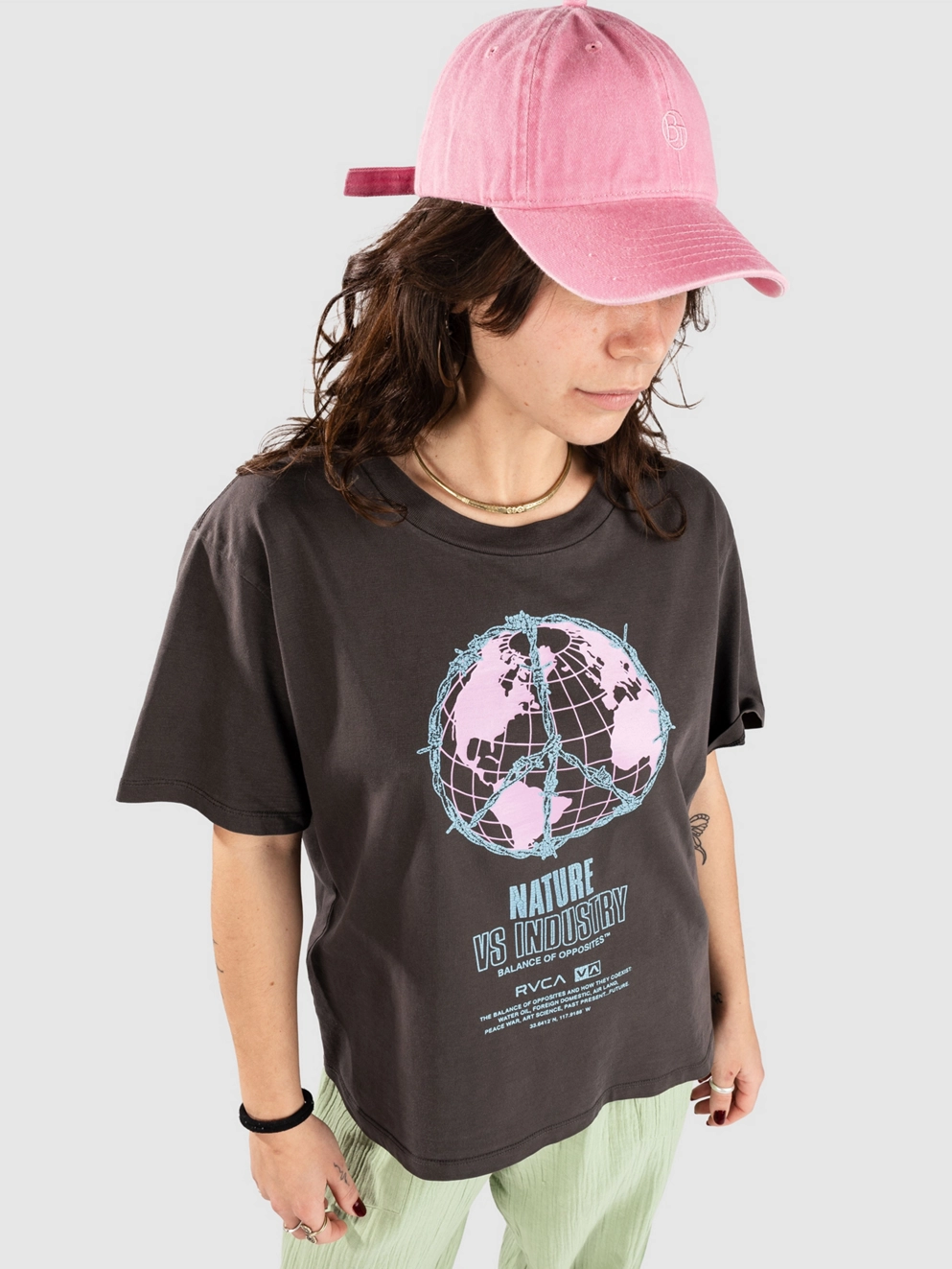RVCA Global Easy T-Shirt washed black
