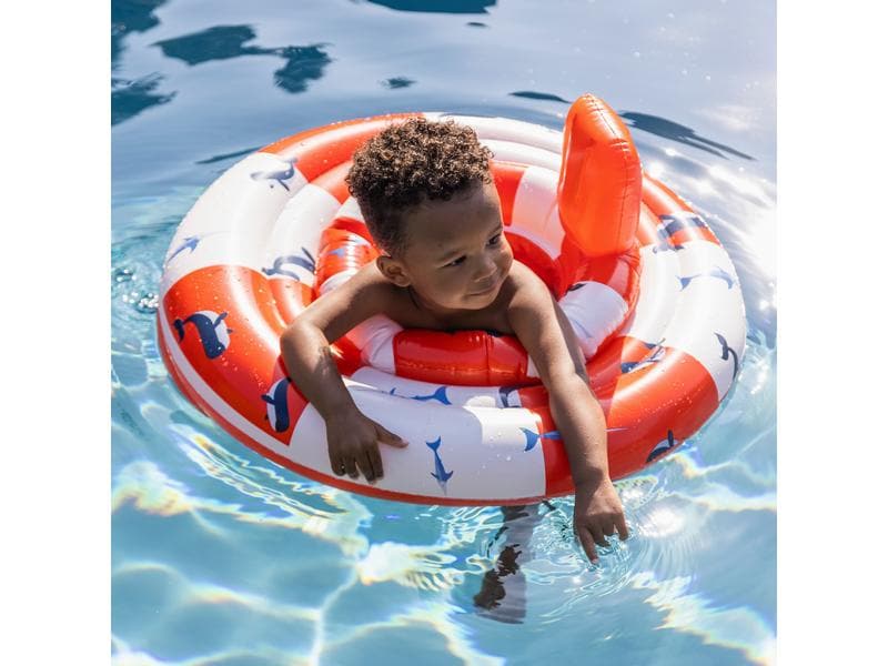 Swim Essentials Schwimmsitz 0-1 Jahre Whale Red/White Babyschwimmer