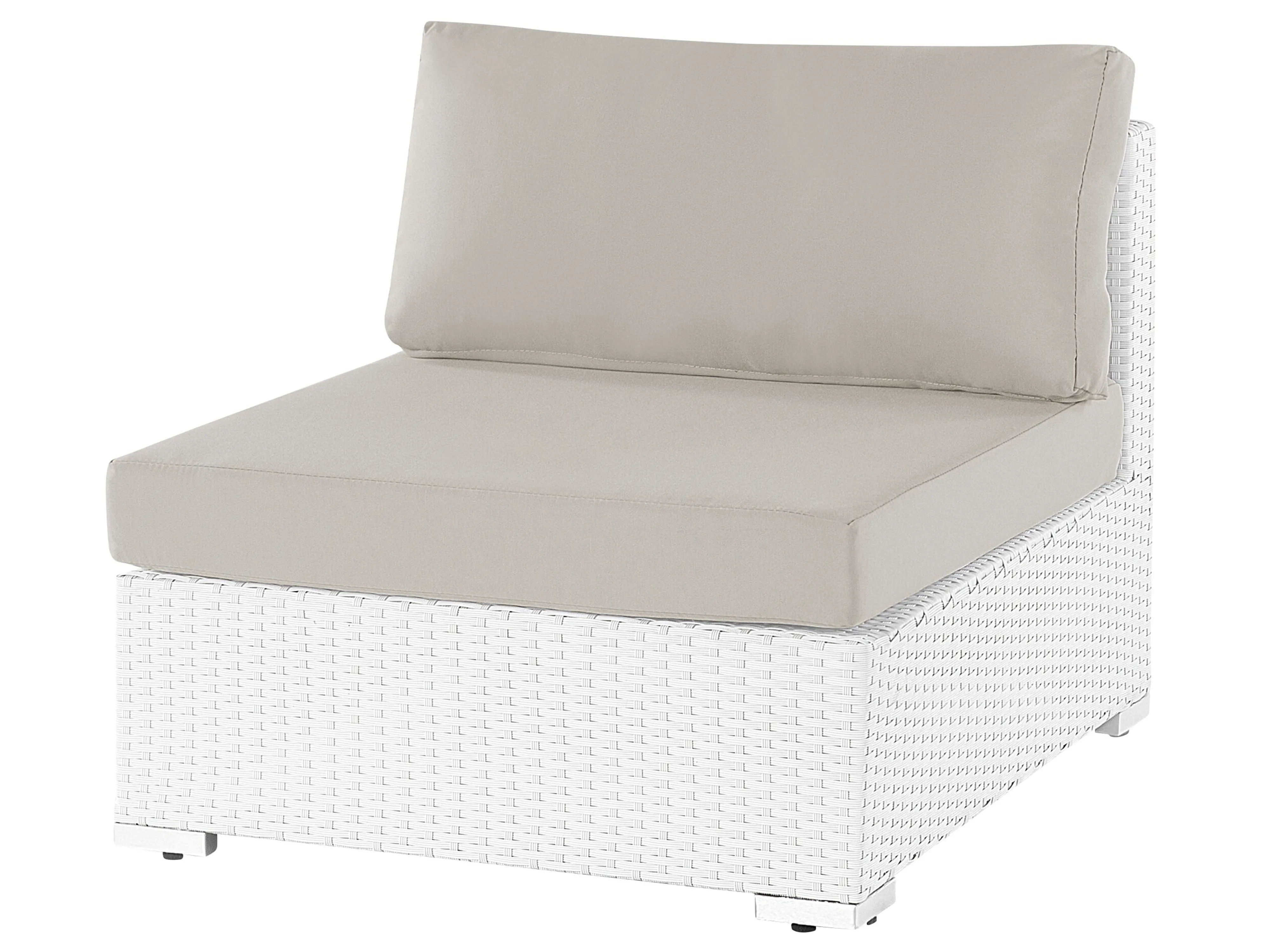 Tuin hoekloungeset met tafel 4-zits SANO linkszijdig modulair PE rotan Wit