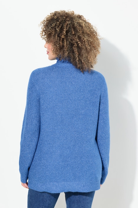 Pullover, Zopfmuster, Stehkragen, Langarm