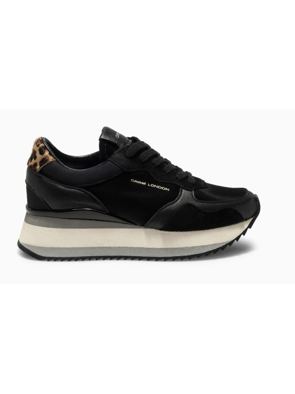 Sneakers STRIPE RUNNER Black - Crime London