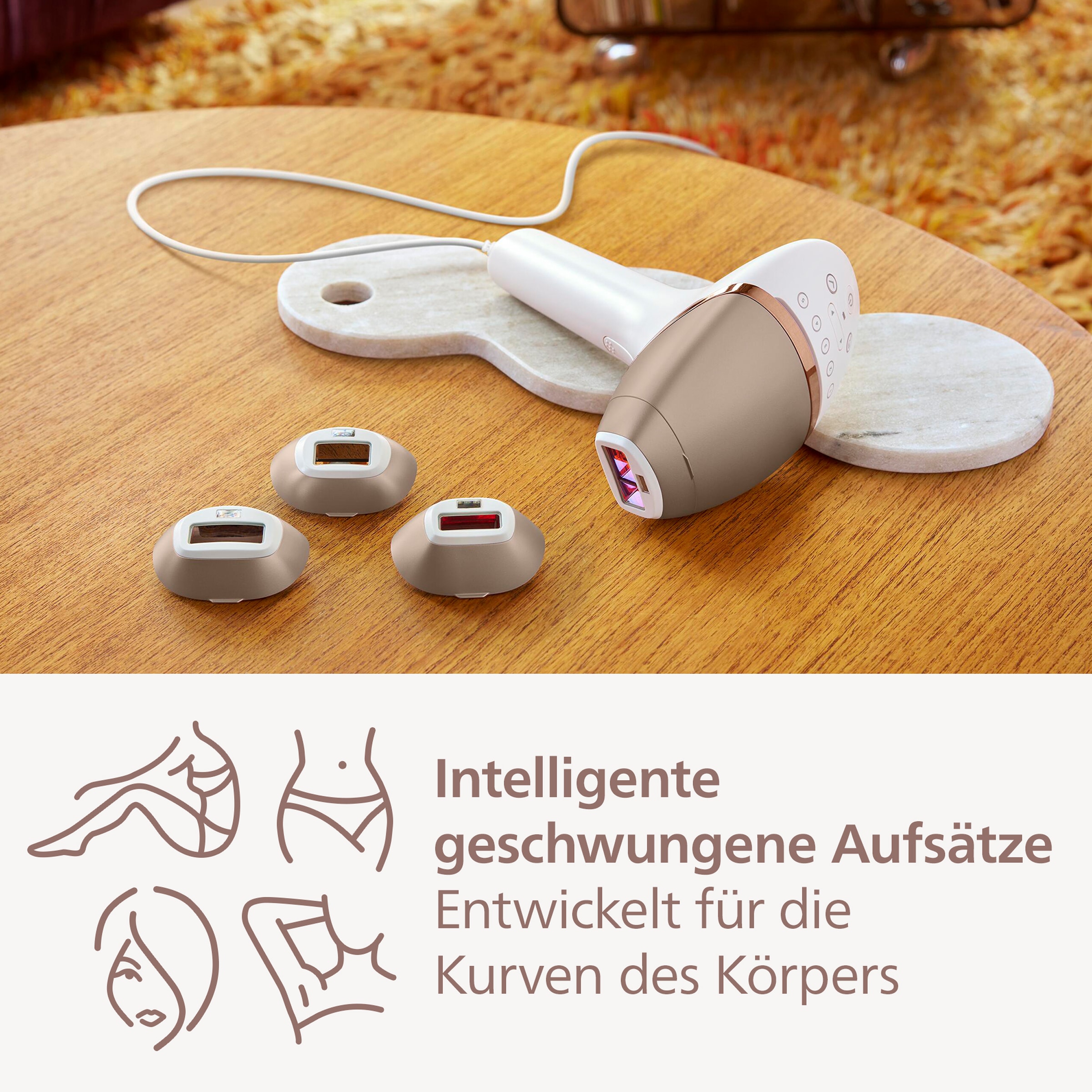 Philips IPL-Haarentferner »Lumea S8000 BRI947/00« 450.000 Lichtimpulse 4 Aufsätze (Achseln, Bikinizone, Körper und Gesicht)