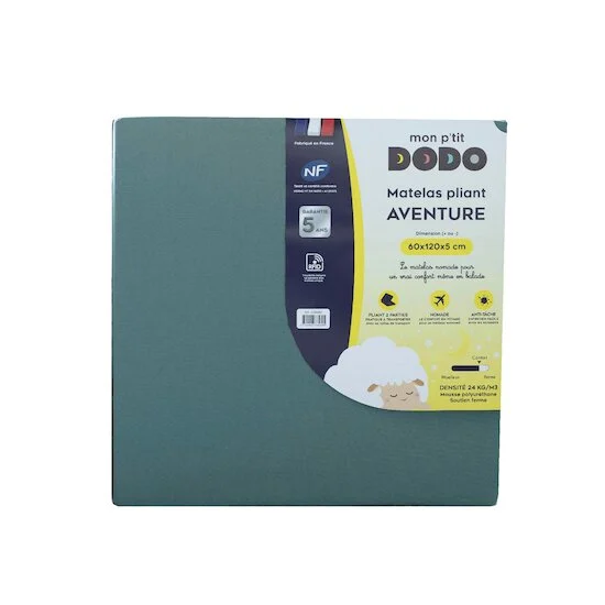 Matelas Aventure pliant   Eucalyptus        60 x 120 cm   de               P'tit Dodo