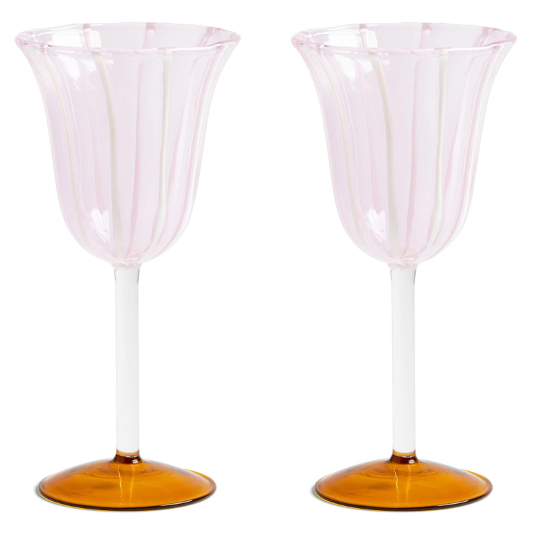 &klevering Eve wijnglazen set van 2 roze