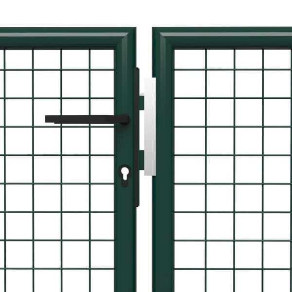 vidaXL Hageport stål 500x75 cm grønn