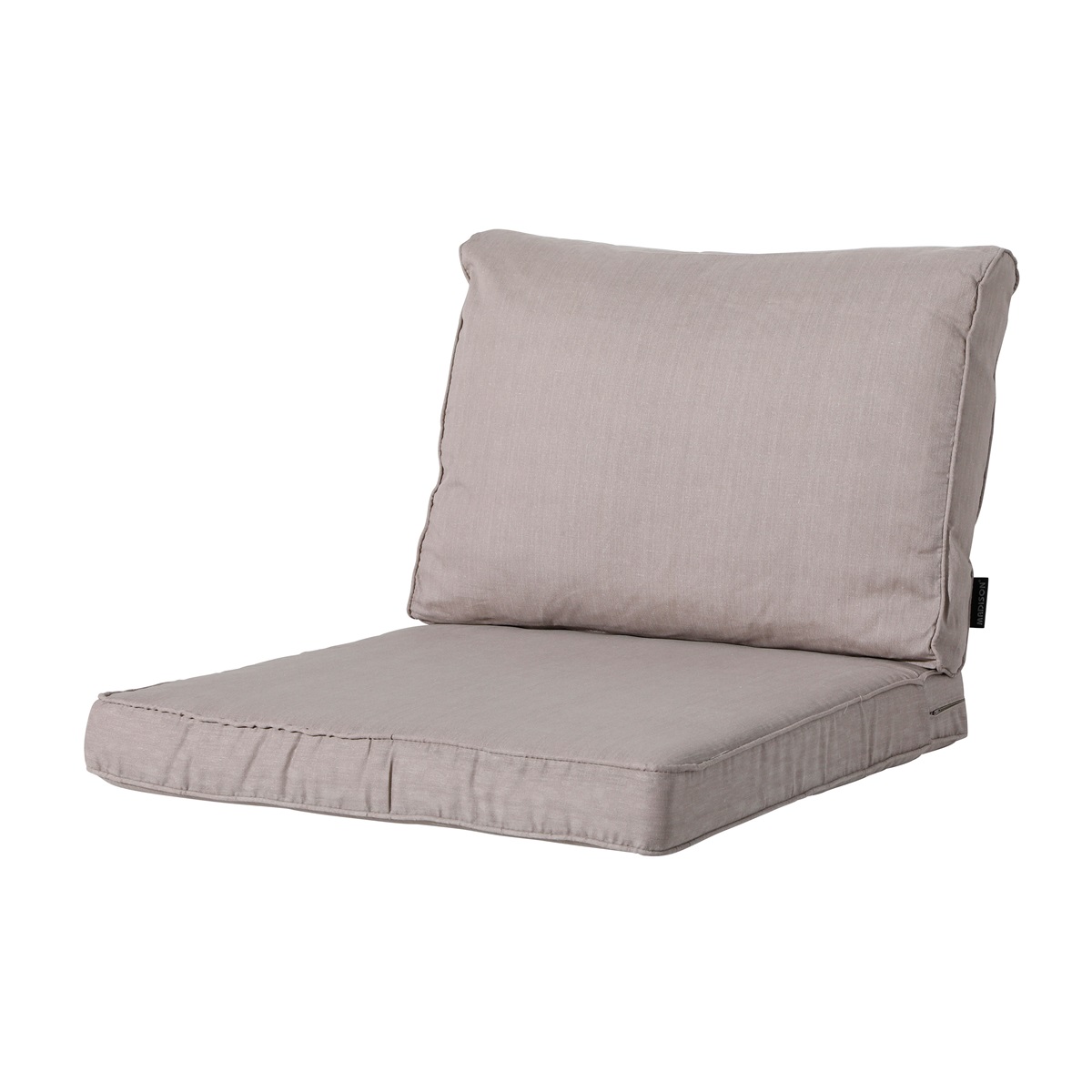 Madison Basic taupe Rugkussen - Set van 2