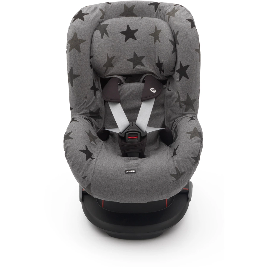 DOOKY Sitzbezug für Kindersitze Gruppe 1 Grey Stars