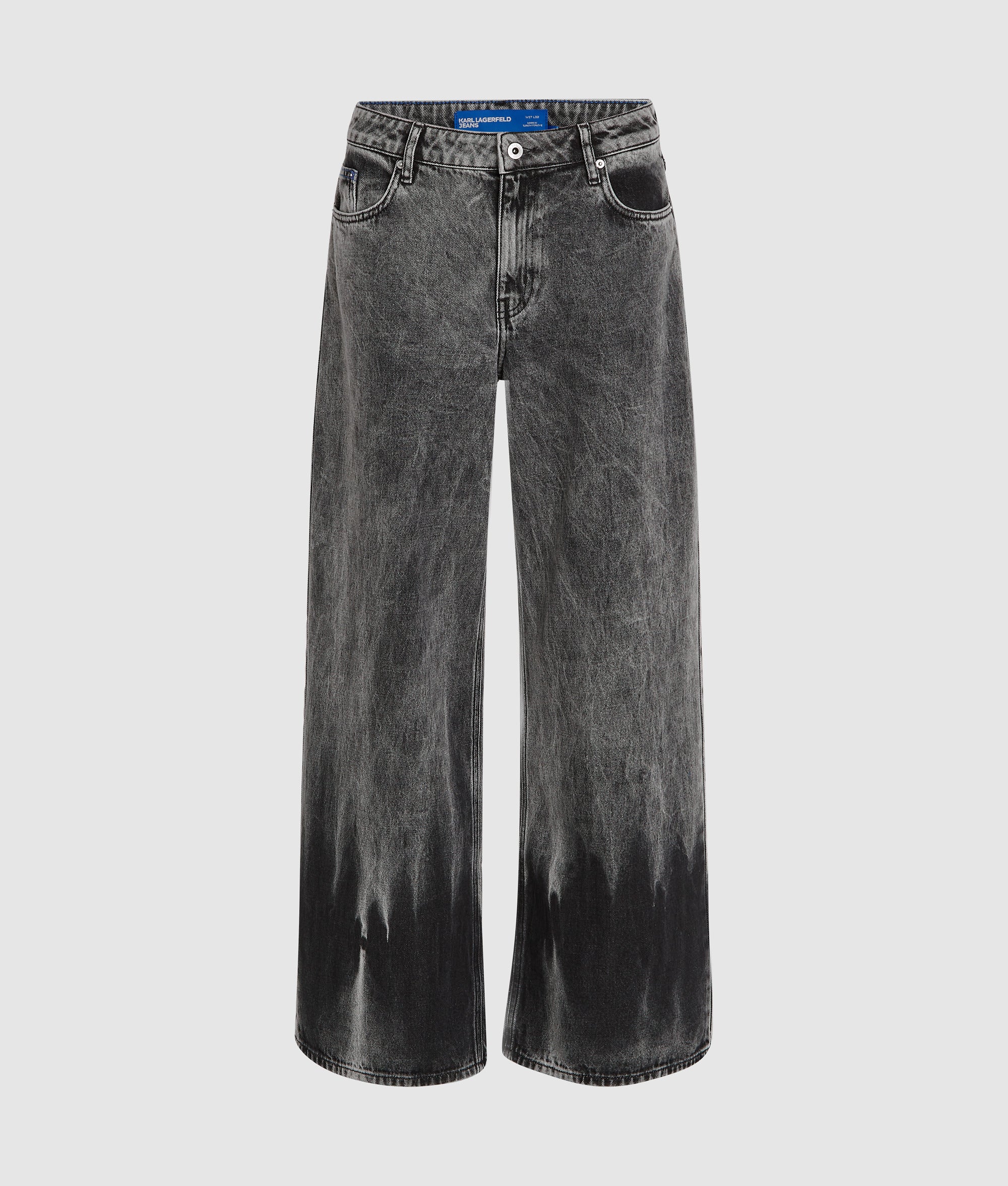 Gebleekte jeans met wijde pijpen