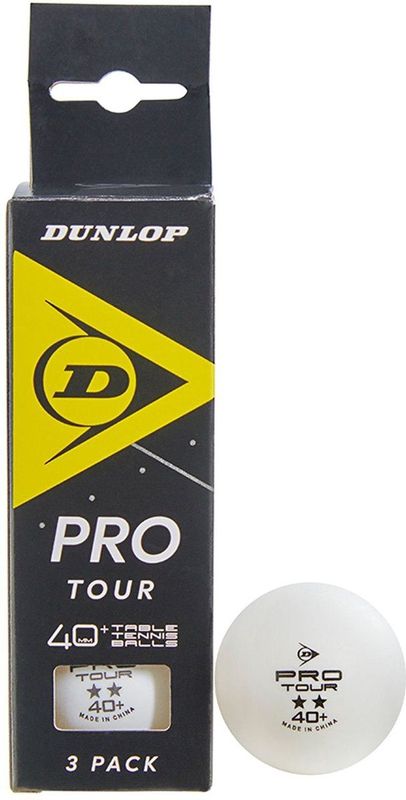 Dunlop - 40+ Pro Tour - Tafeltennisballen - Wit - 3 Ballen