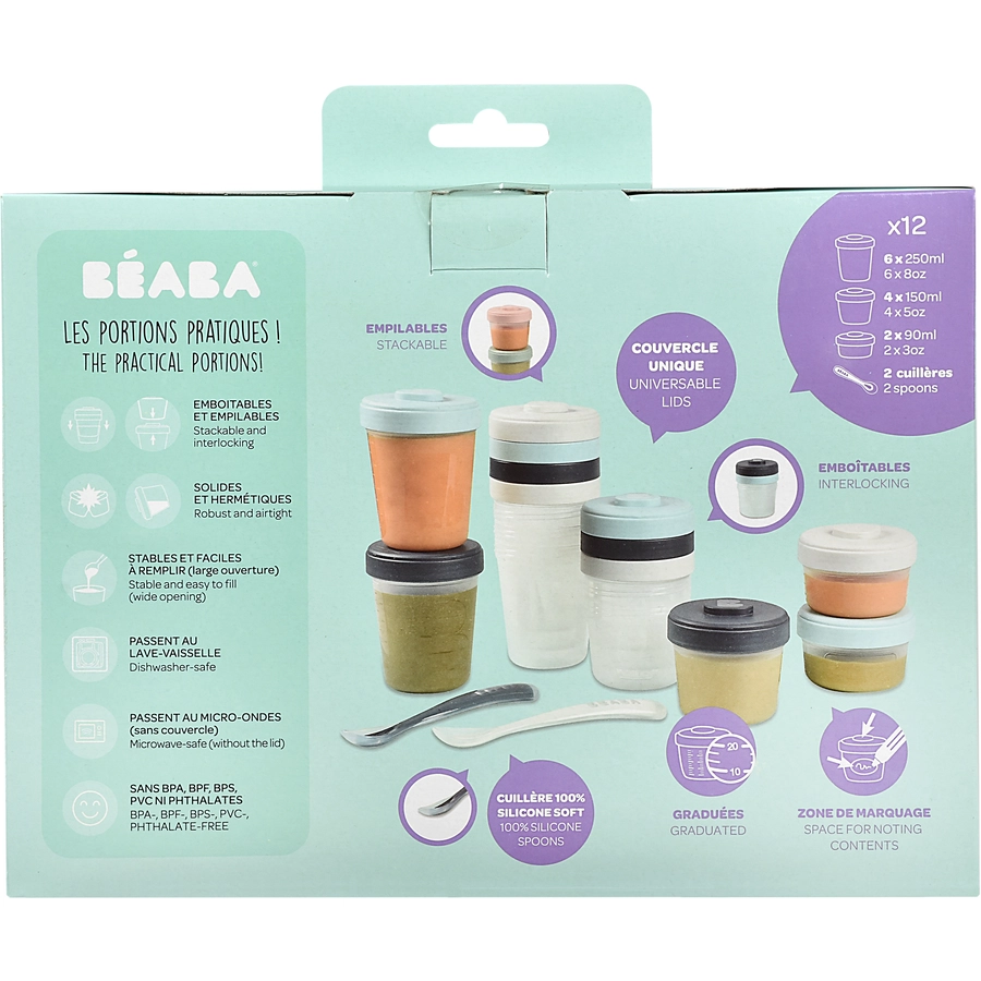 BEABA® erstes Mahlzeiten Set + Löffel 1. Altersstufe