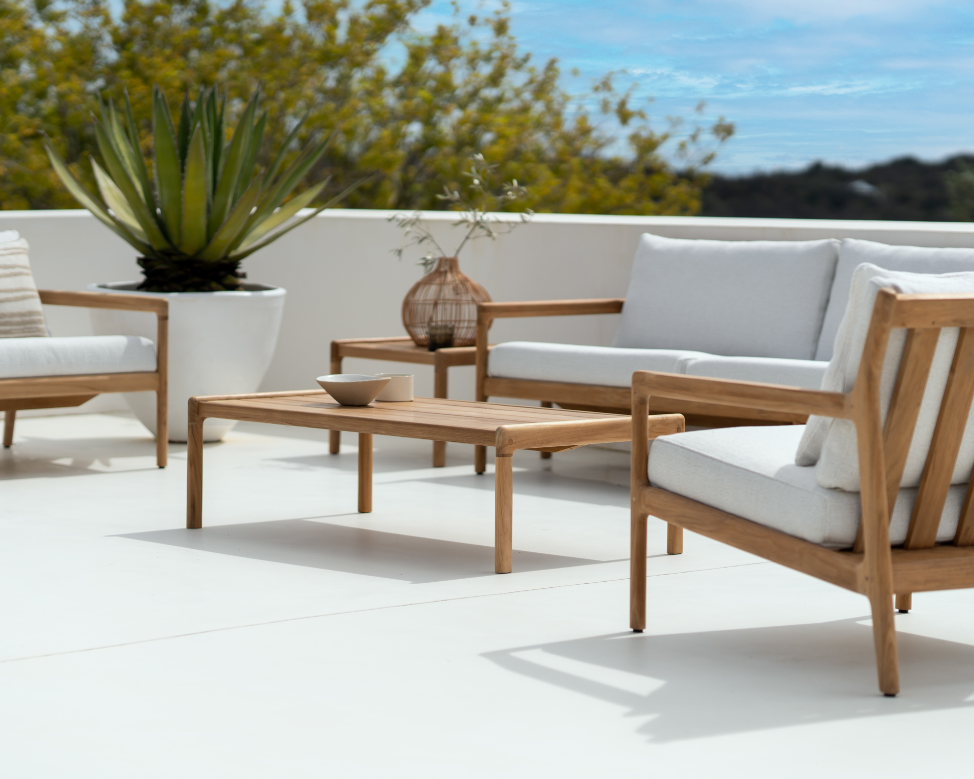 Teak Jack sofa 265 - outdoor - off white