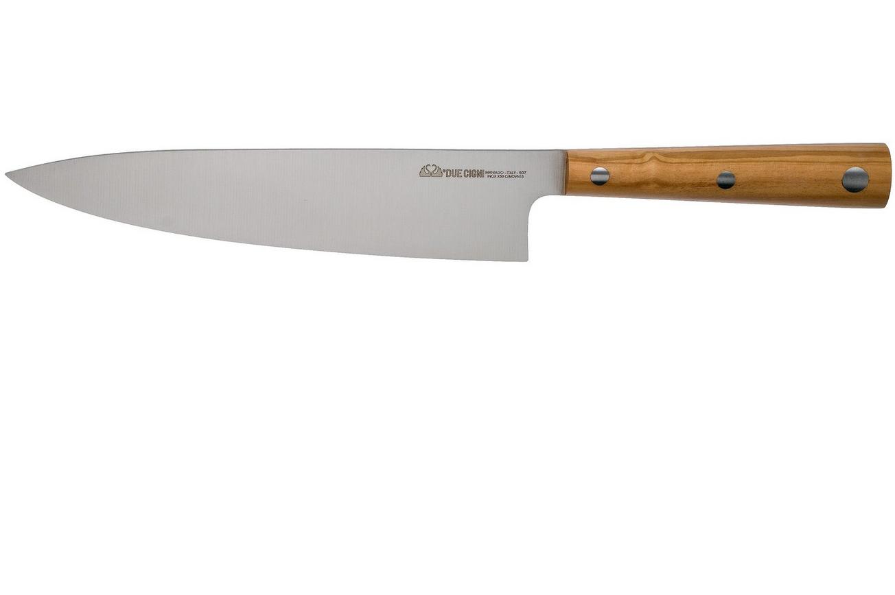Due Cigni Hakucho Gyuto 21 cm, olijfhout