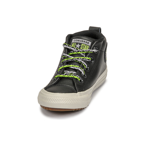 Converse - CHUCK TAYLOR ALL STAR STREET BOOT DOUBLE LACE LEATHER MID - Noir