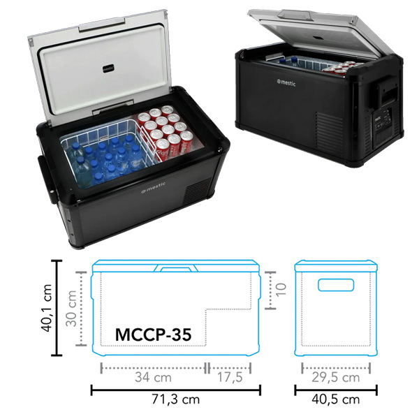Glacière 35L à compression 12/24V et 230V MESTIC MCCP-35 AC/DC