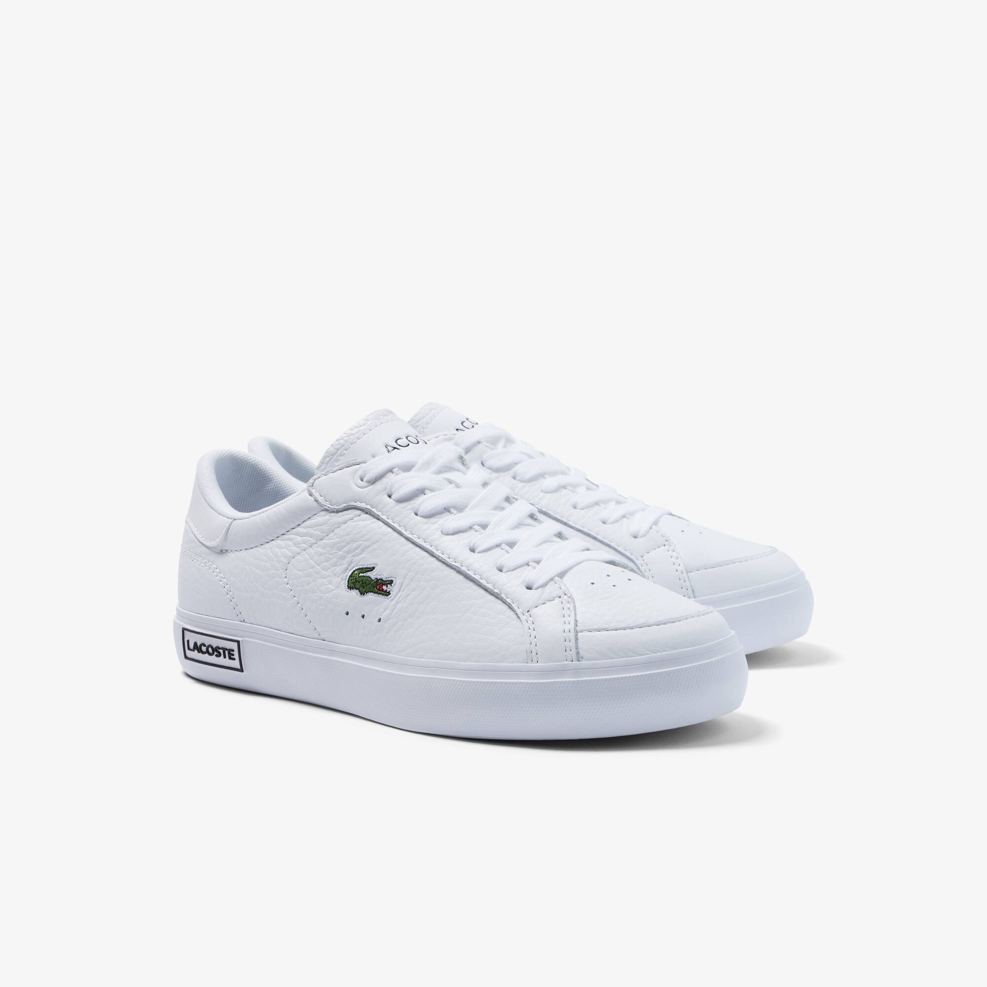 Sneakers Powercourt femme Lacoste en cuir aux détails étudiés Sneakers - Blanc - Lacoste - Femme