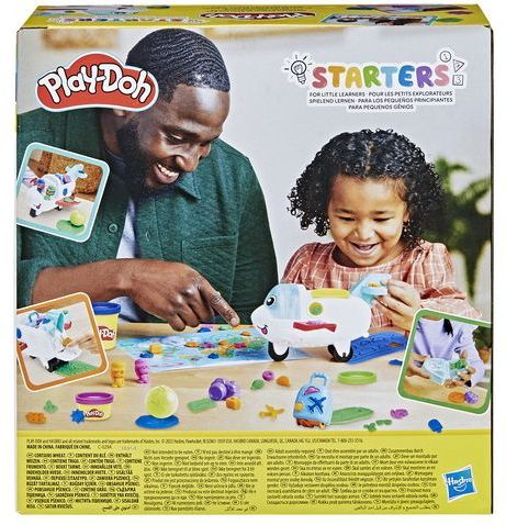 Play-Doh Airplane Explorer Starter Set - Boetseerklei - 4 Play-Doh potjes - Eerste Play-Doh set voor kinderen
