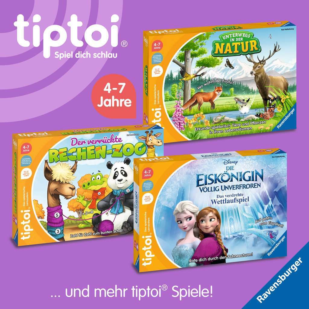 Ravensburger Spiel tiptoi® Disney Die Eiskönigin - Völlig unverfroren: Das verdrehte Wettlaufspiel