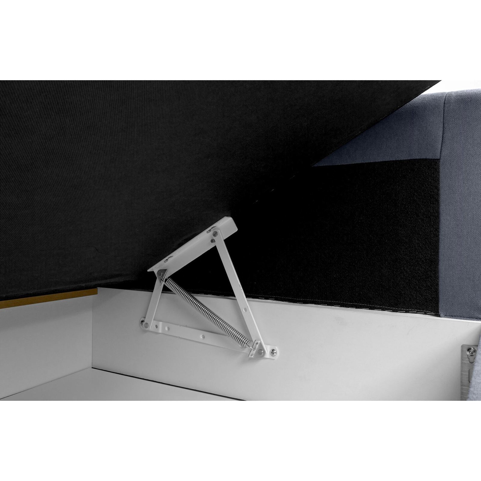 Boxspringbett - dunkelgrau - H3 - Bettkasten - 120x200 cm