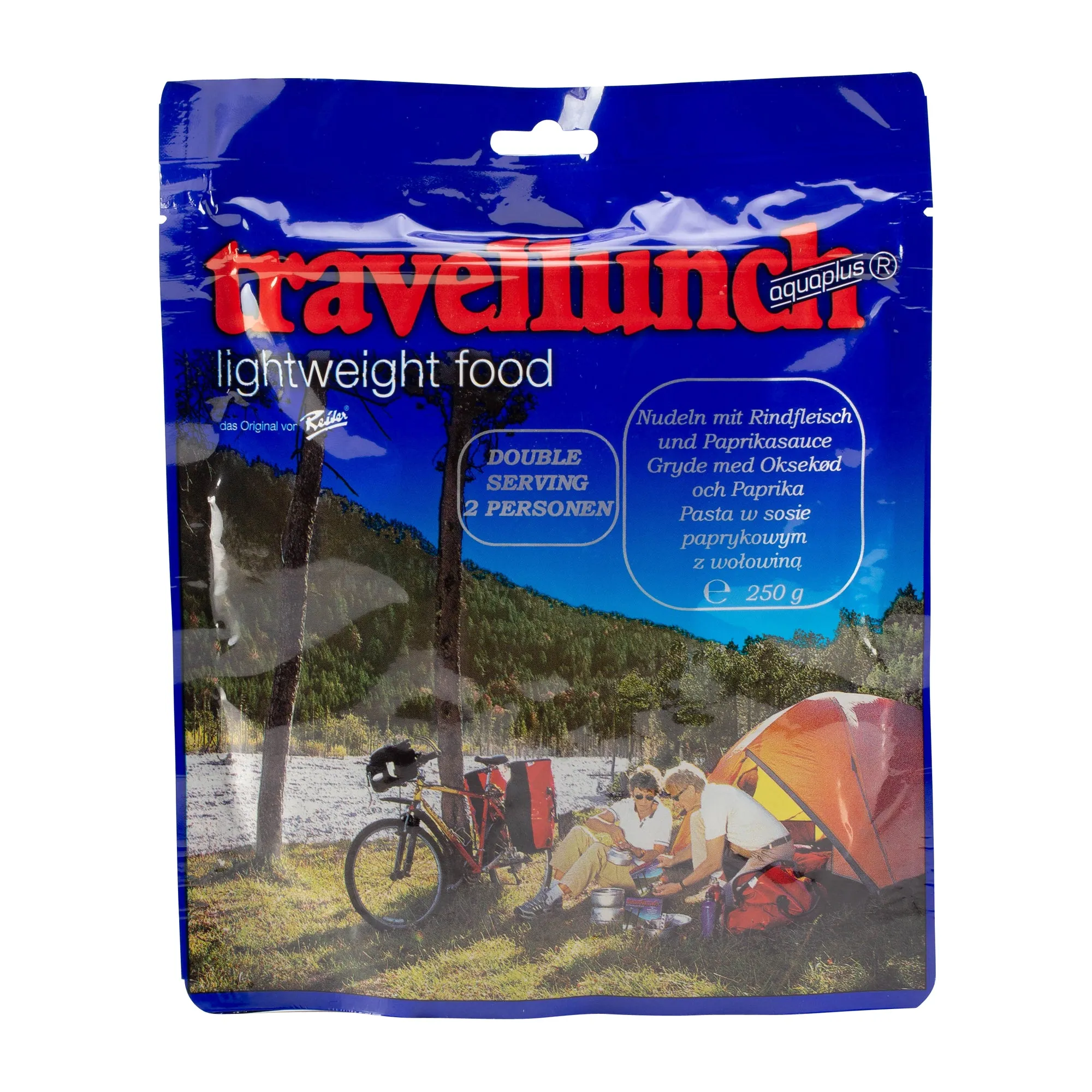 Travellunch -  Nudeln mit Rindfleisch und Paprikasauce 2er Packung