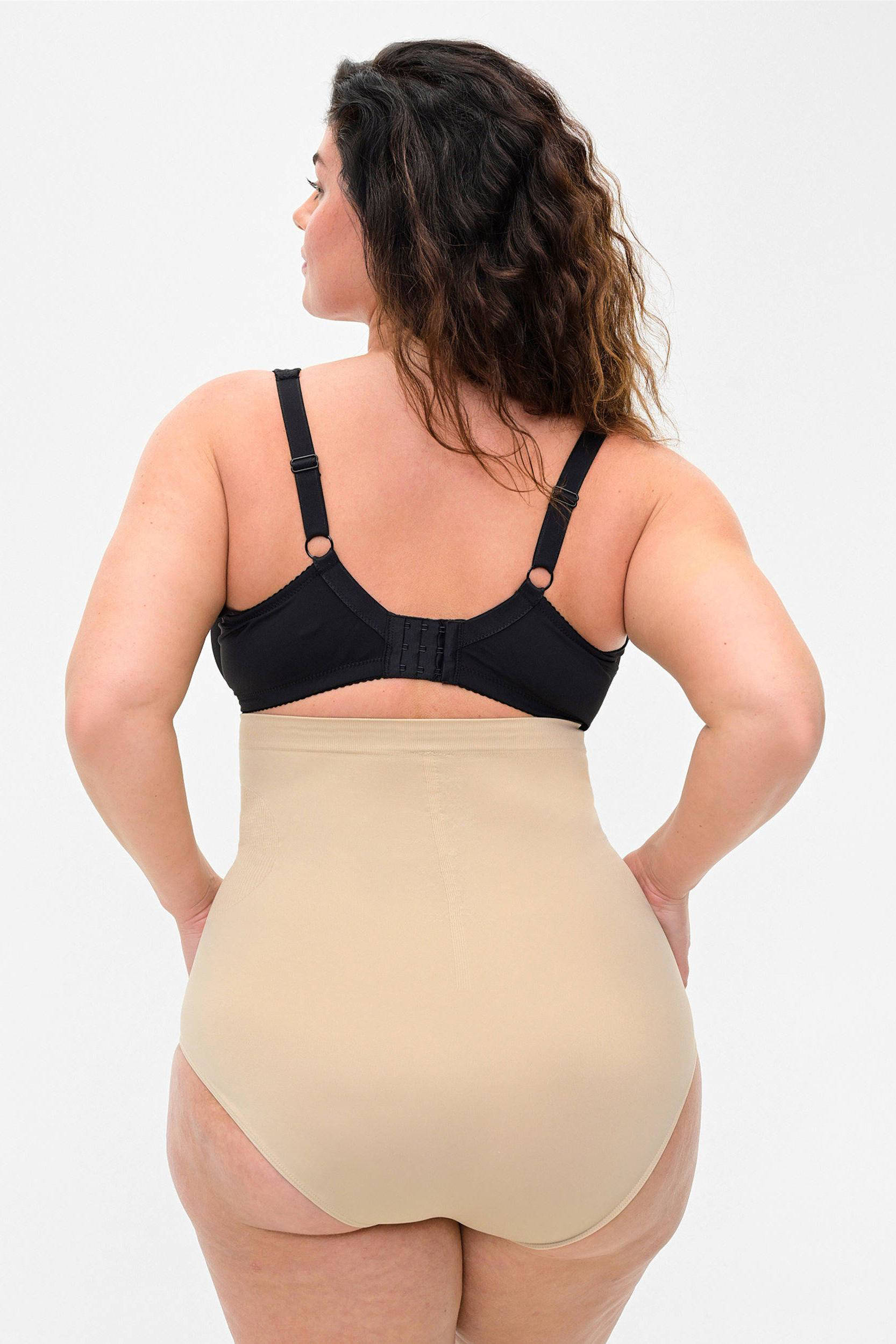 Zizzi high waist corrigerende slip lichtbeige