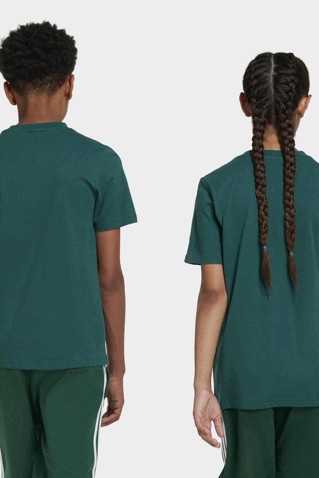 adidas T-shirt met logo groen/wit