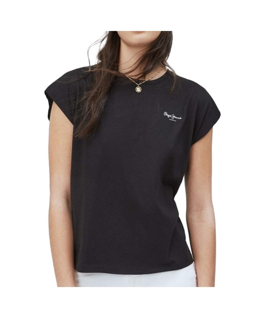 T-shirt Noir Femme Pepe Jeans Bloom
