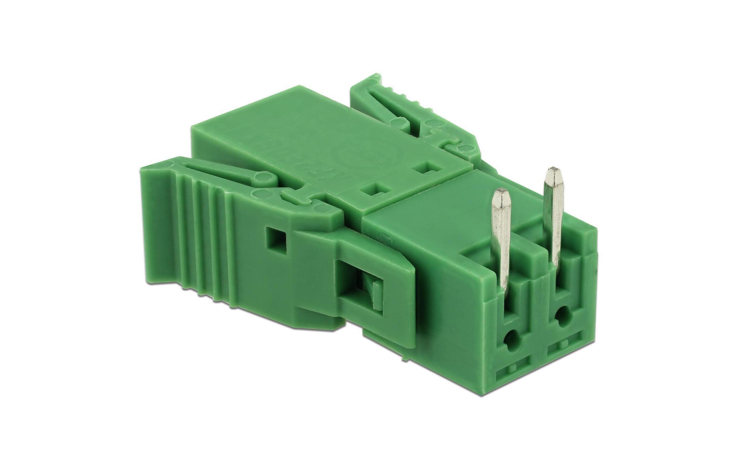 2Pin, 3.81 mm Rastermass horizontalDelock Terminalblock Set für Platine 2 Pin 3.81 mm Rastermass horizontal