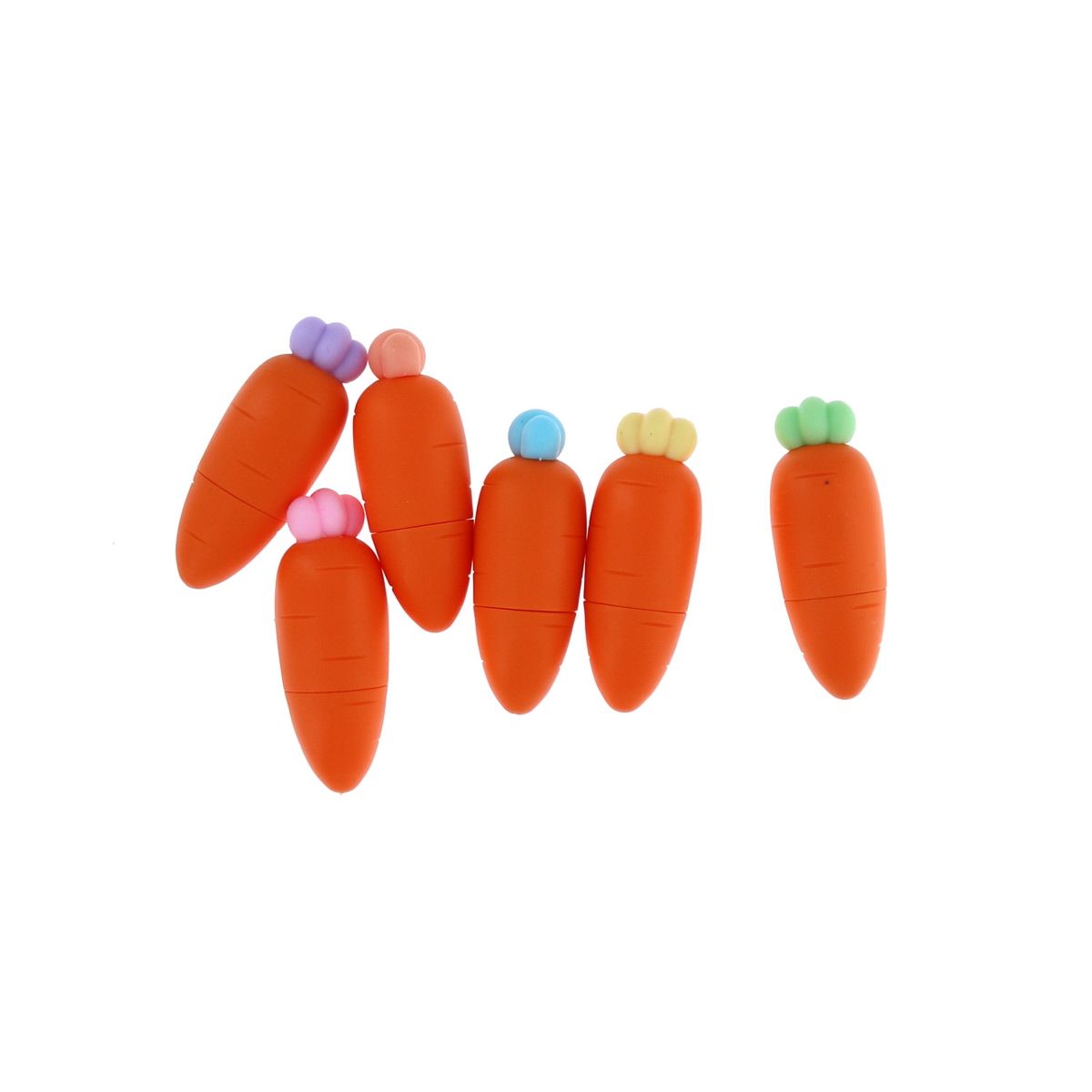 Lot de 6 surligneurs carottes Roodoudou