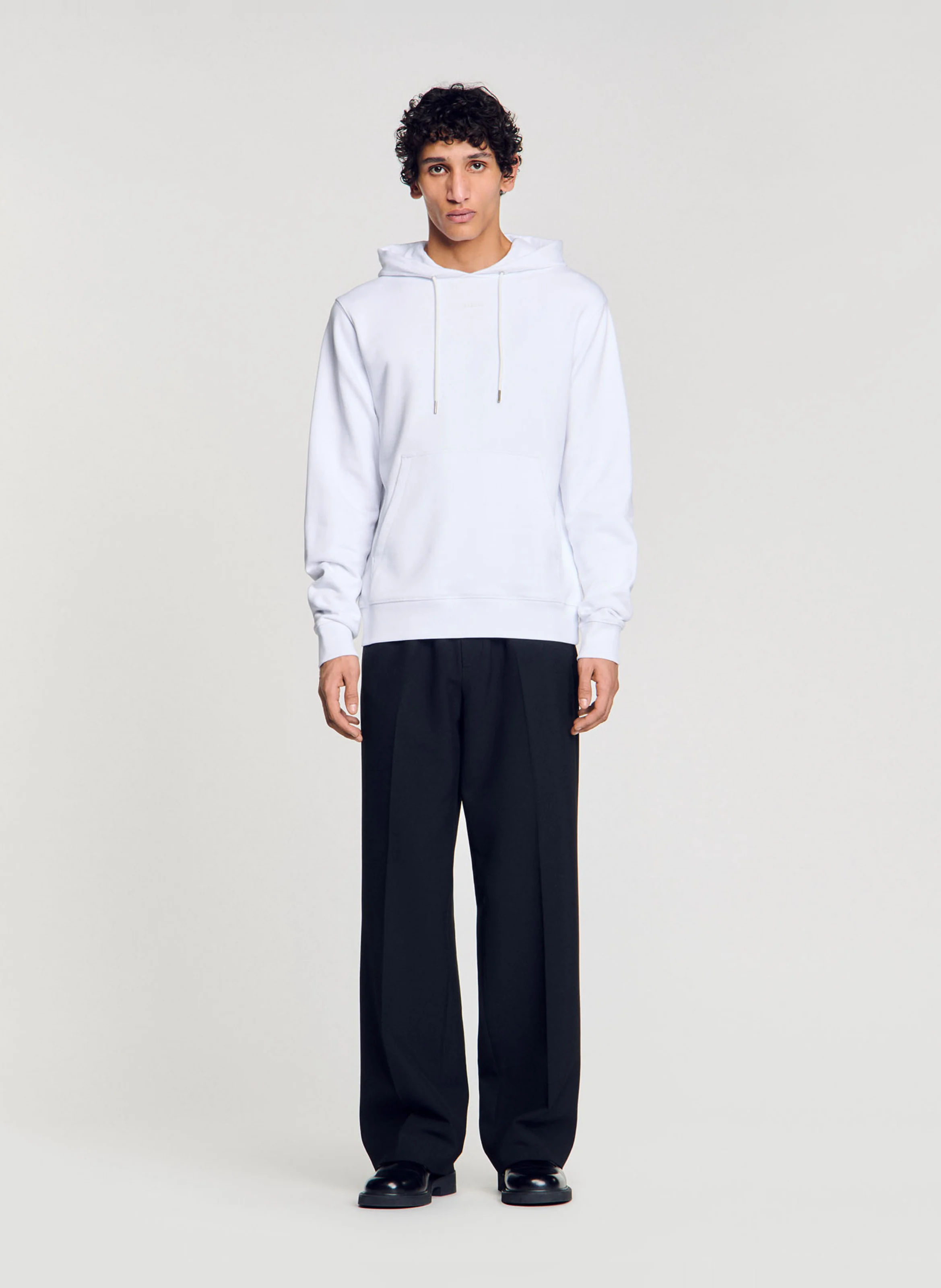 Sweat droit en coton | Blanc