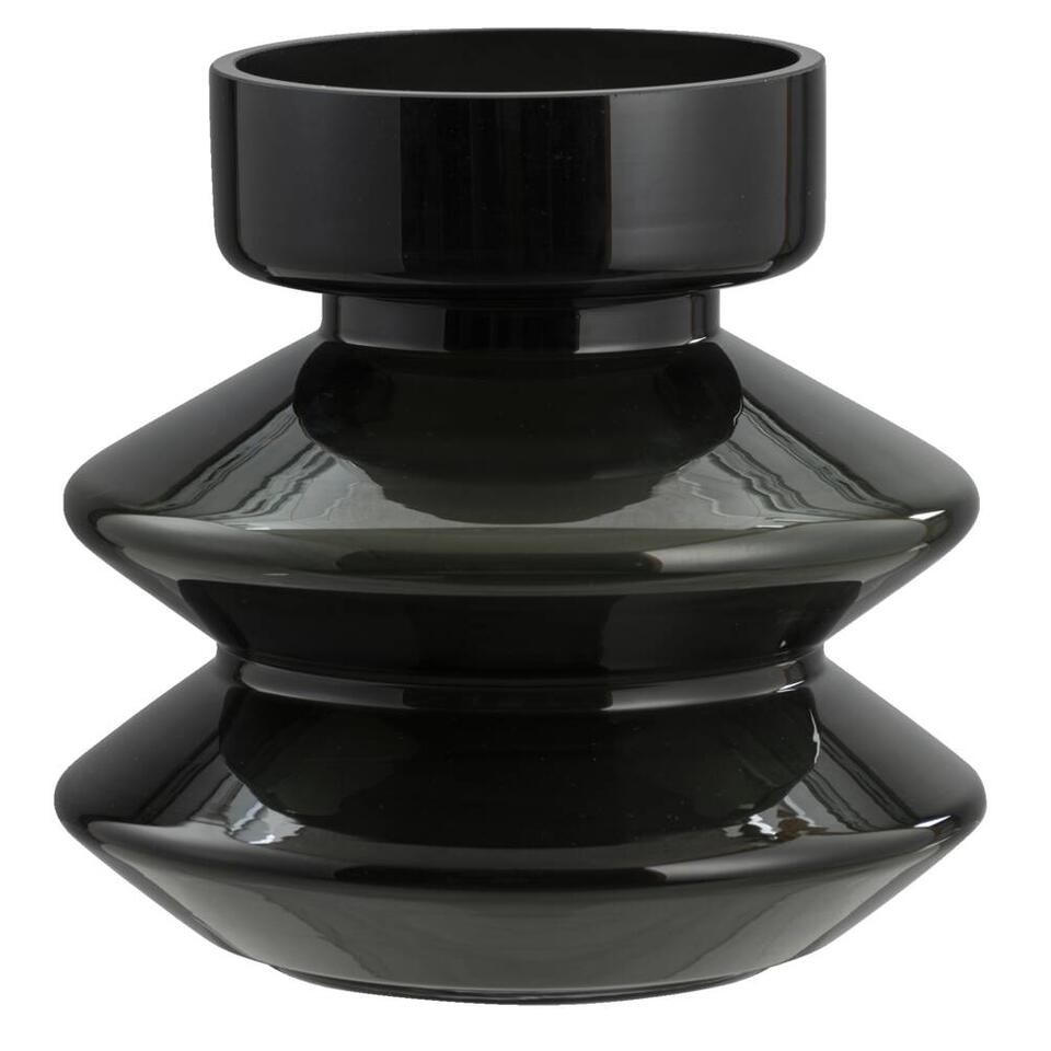 Vaas Niro - zwart - glas - 21xØ21 cm