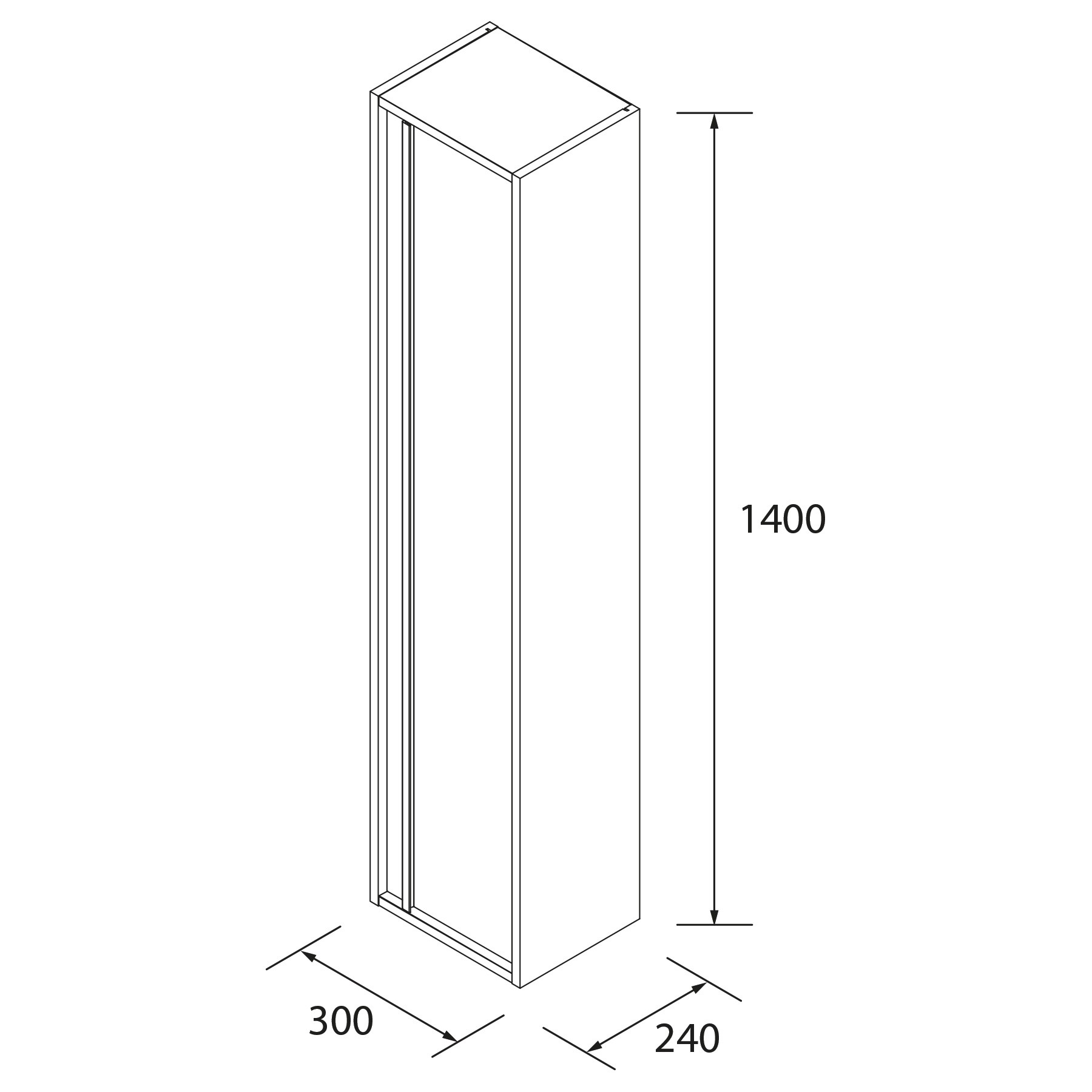 Muebles Resh kolomkast 140cm legergroen