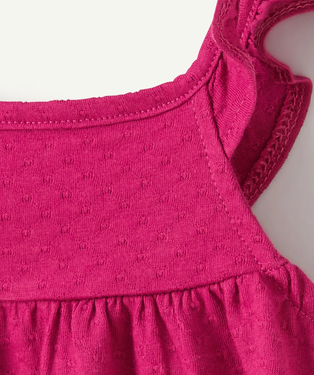 LE T-SHIRT FUCHSIA EN COTON BIOLOGIQUE À BRETELLES