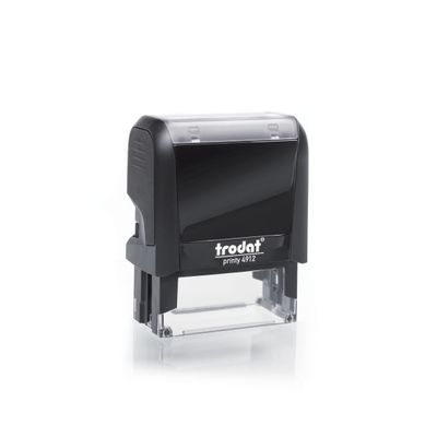 TRODAT Printy 4912 - Tampon personnalisable avec 4 lignes de texte - zone d'impression 47 X 18 MM - noir