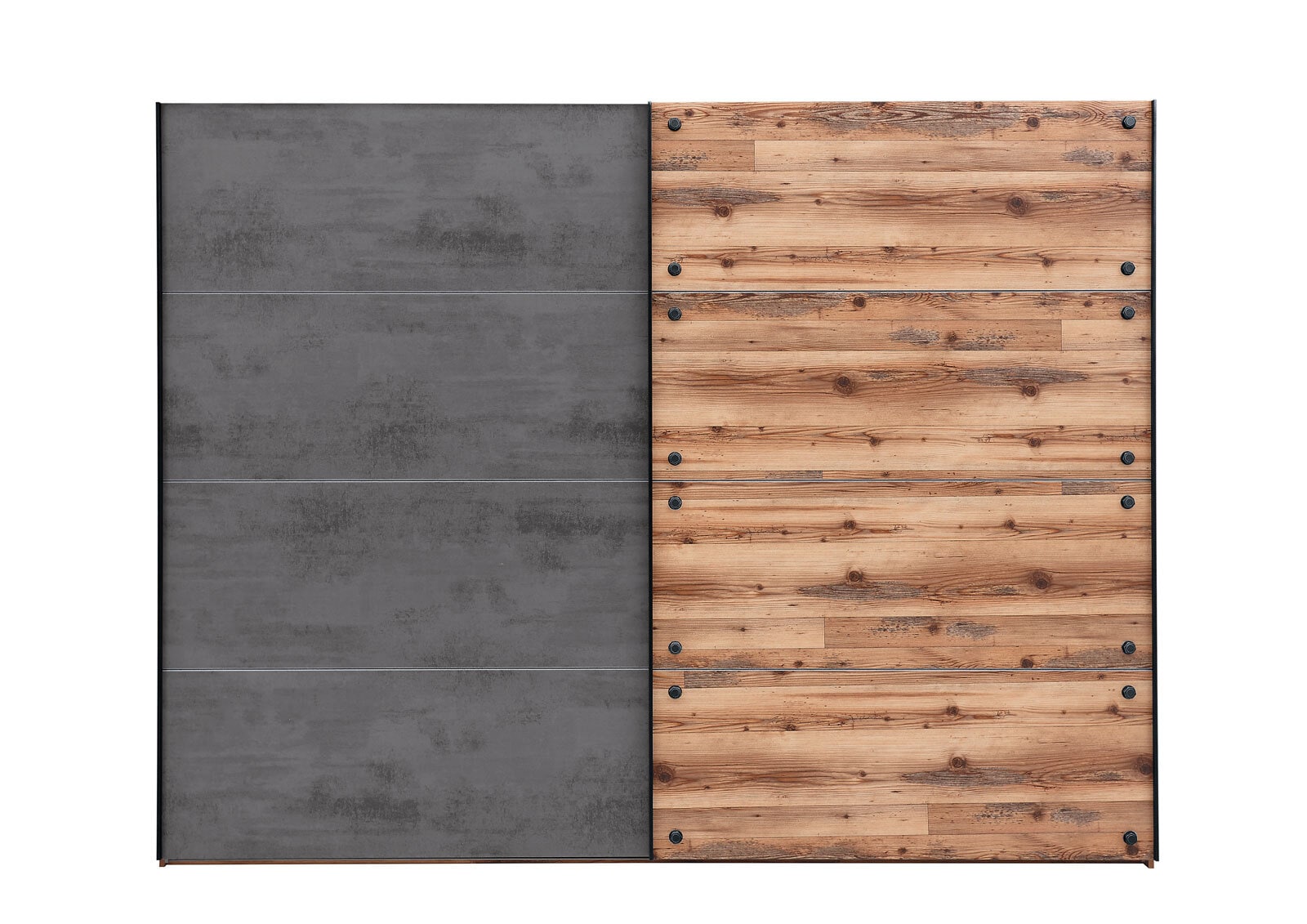 Schwebetürenschrank Dover Braun/Grau 270 x 210 x 60 cm
