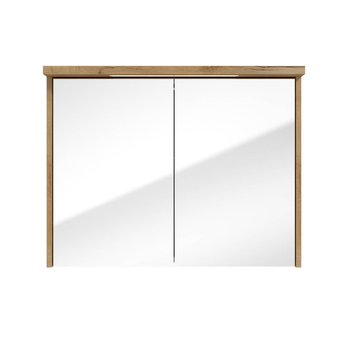Fontana Grado spiegelkast met verlichting 80cm 2 deuren warm eiken