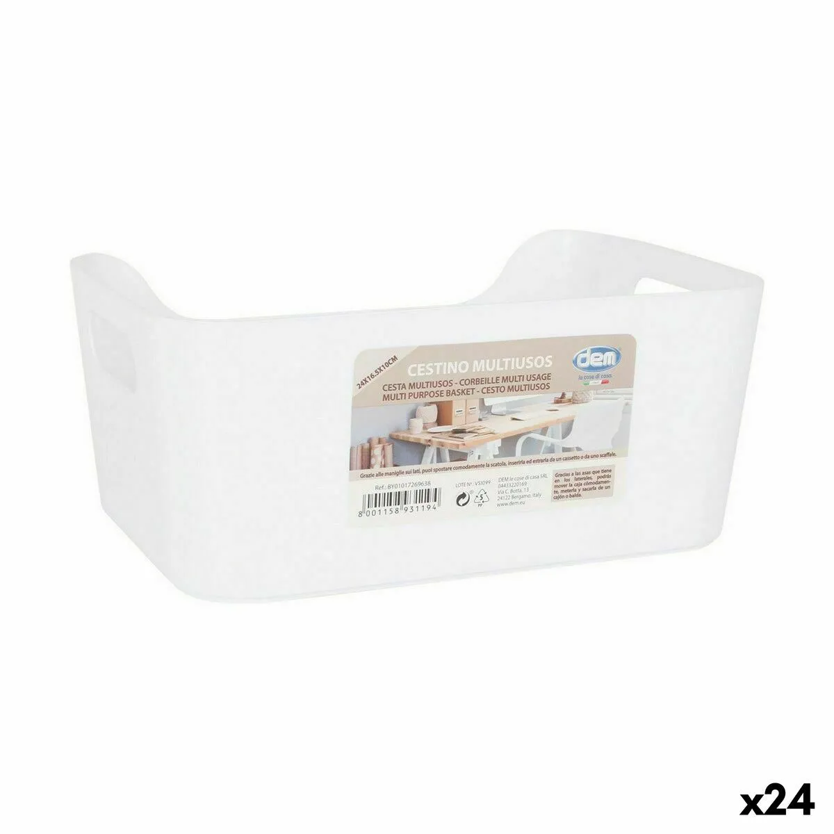Confortime Panier Multi-usages - Blanc