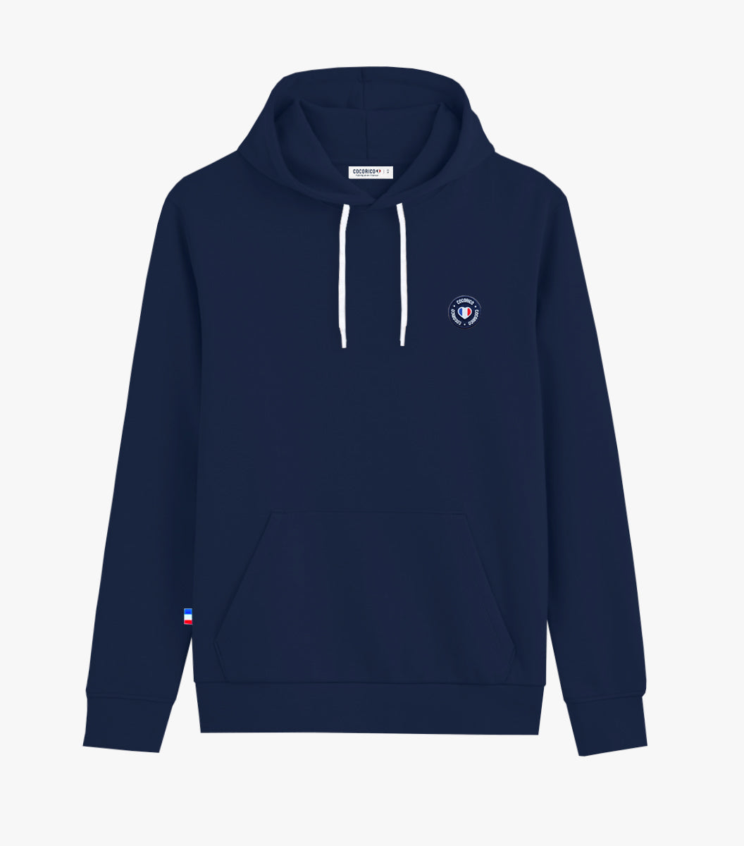 Sweat à capuche Femme Marine - Blason