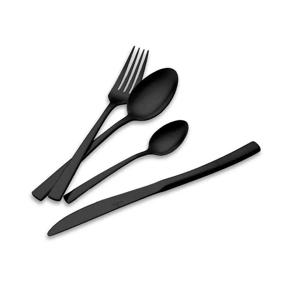 Berlinger Haus 24-teiliges Besteck-Set BLACK Edition