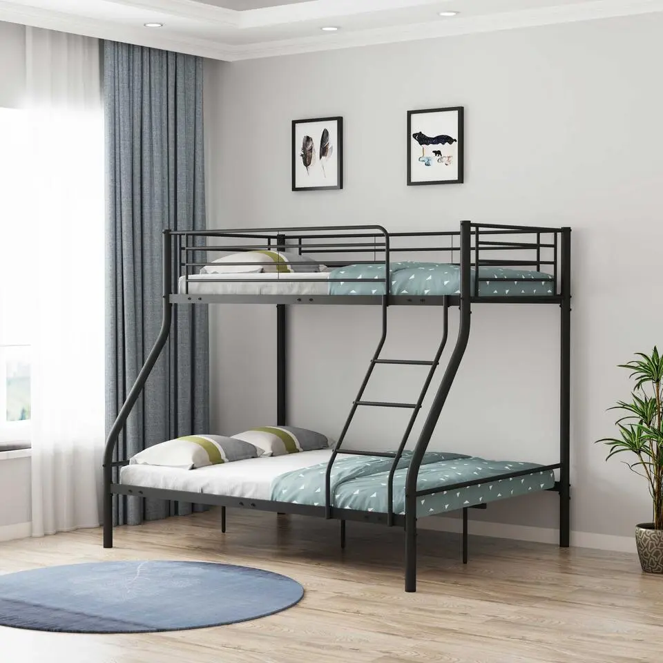 Stapelbed Trixie 90x200 & 140x200 - metaal - mat zwart