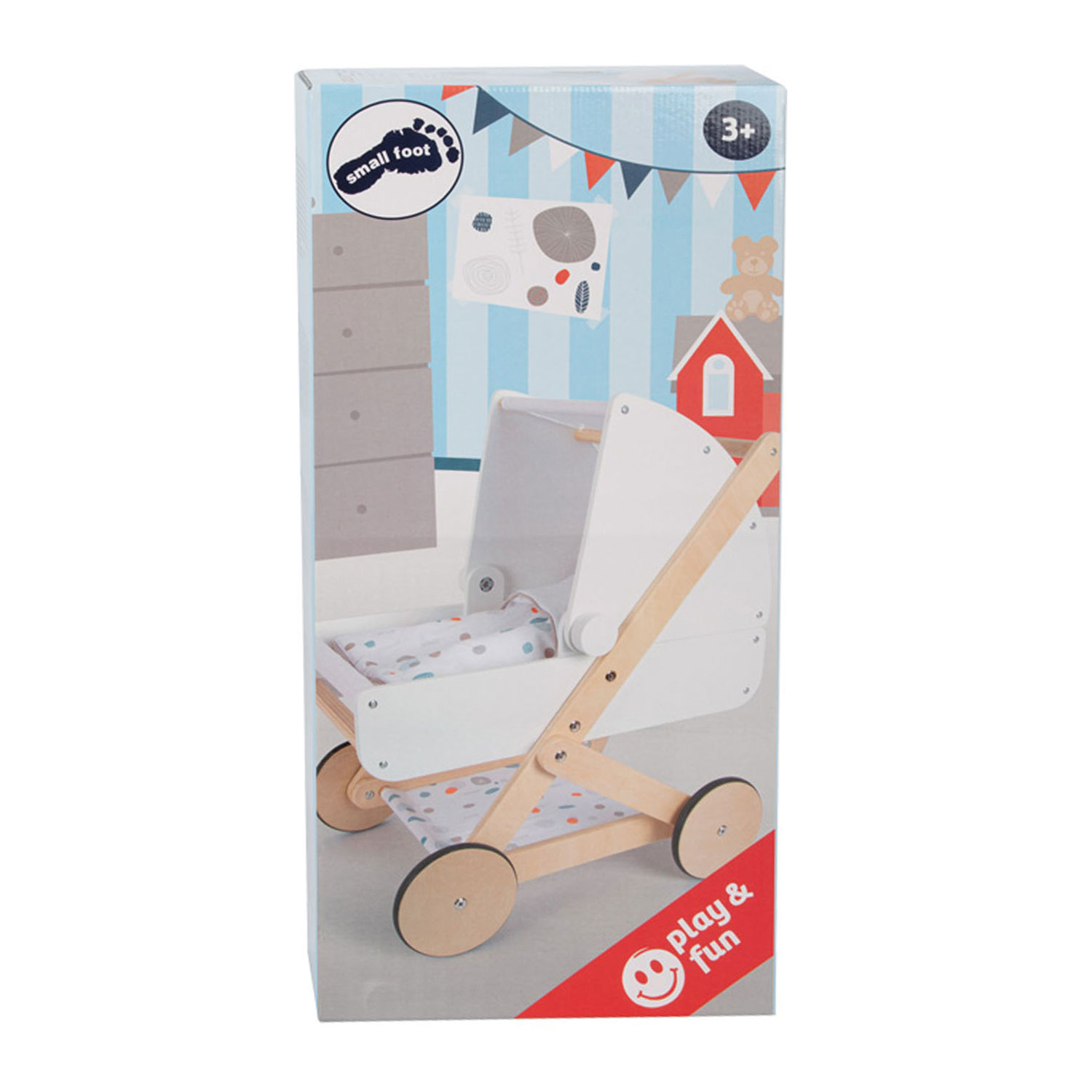 Small Foot-Houten Poppenwagen Little Button