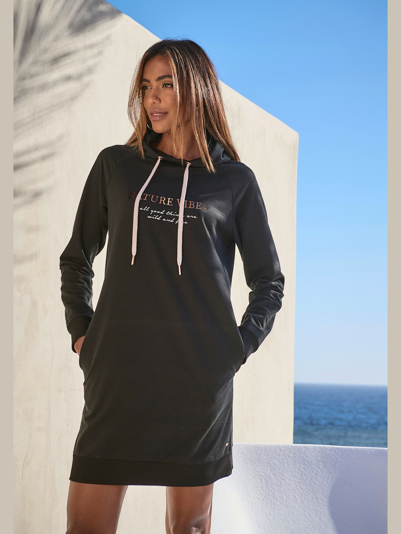 Robe en matière sweat robe sweat confortable