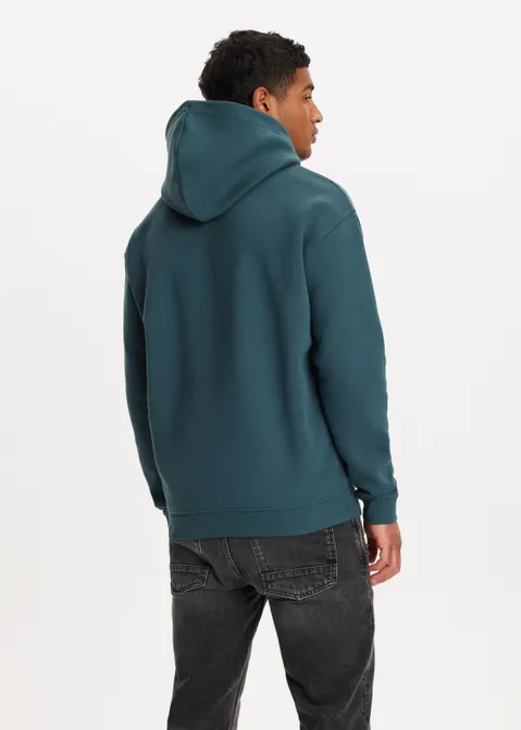 Half zip hoodie blauw (PETROL)